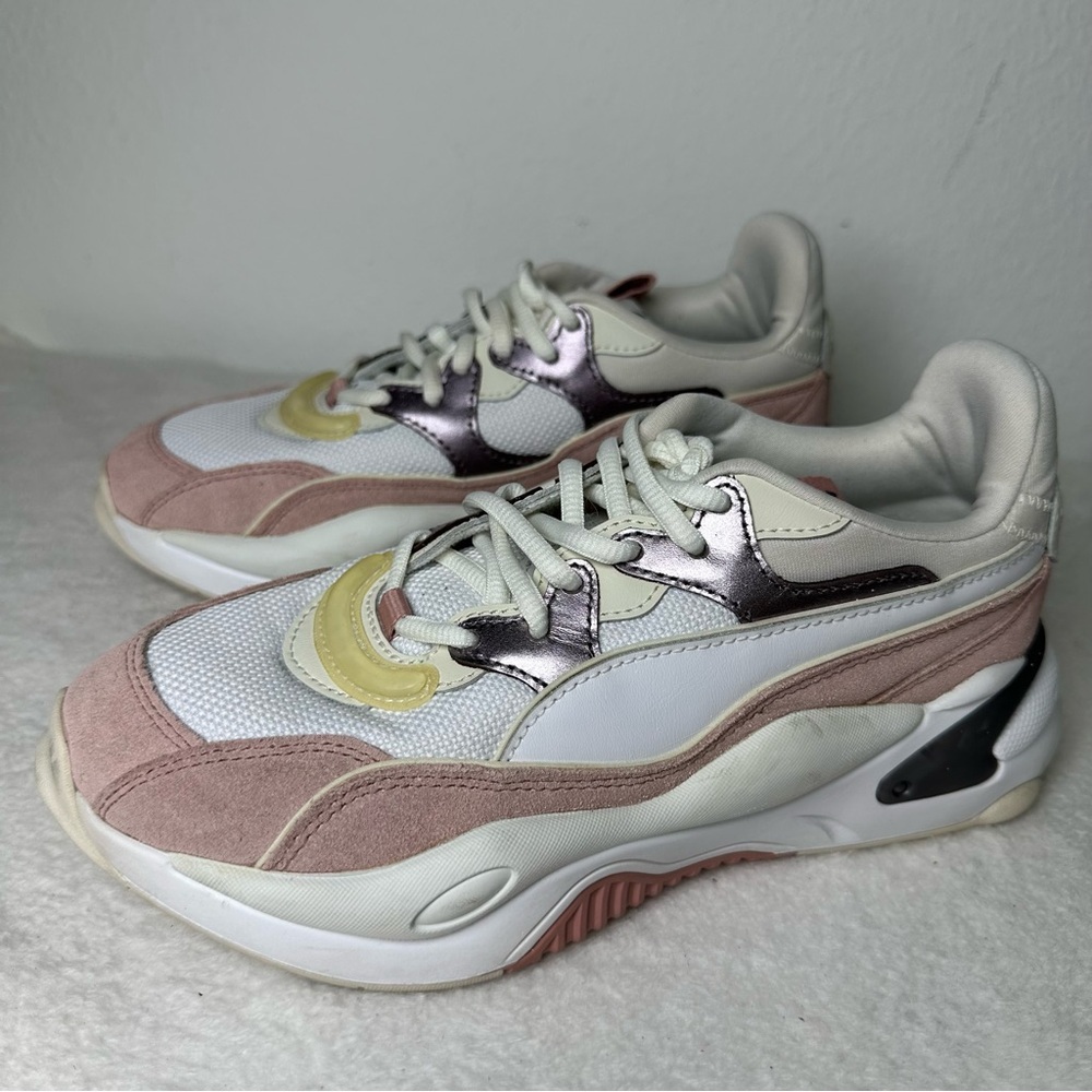 Puma RS-2K Soft Metal Women’s Sneakers in Grey Misty Rose and White - Picture 2 of 14